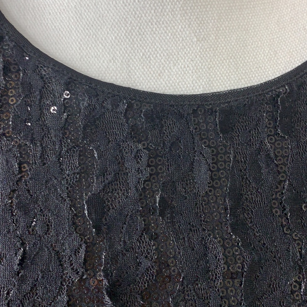 AUTHENTIC  alice+ olivia lace and sequin top pollover blouse size S - Picture 4 of 8